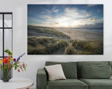 Dunes, beach and sea on the Dutch coast by Dirk van Egmond