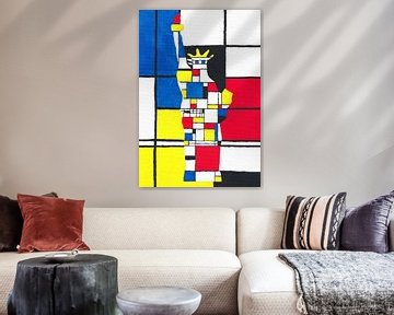 Tribute to Piet Mondrian, Tribute to Refugees, statue of Liberty NYC by Atelier Fay