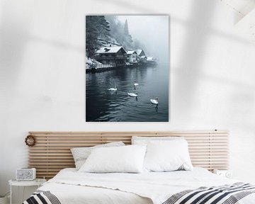 Swans in winter by fernlichtsicht