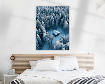 Winterlandschap van fernlichtsicht