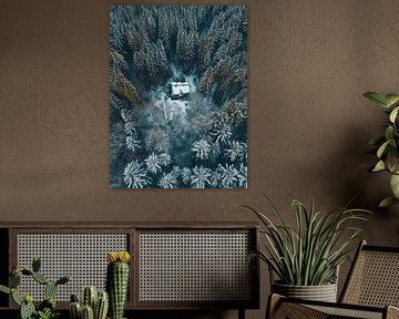 Winterlandschap van fernlichtsicht