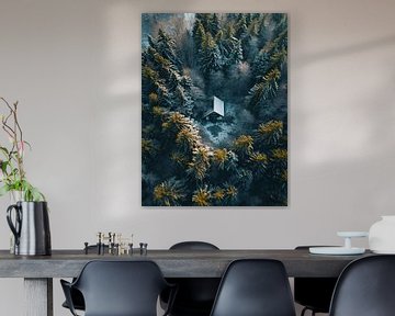 Winterlandschap van fernlichtsicht