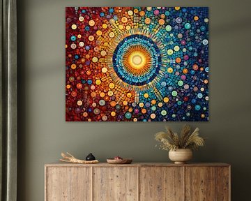 Mandala | Buntes Mandala von Abstraktes Gemälde
