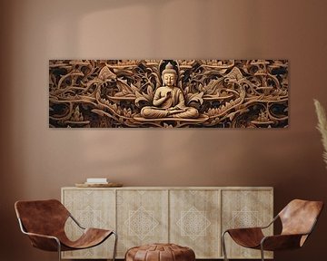 Brown Buddha Artwork by ARTEO Paintings