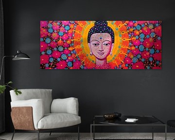 Strahlende Buddha-Aura | Buddha-Kunstwerk von ARTEO Gemälde