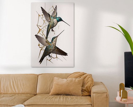 Voorbeeld van het werk in een kamer