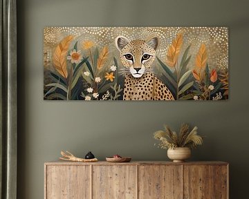 Flora Leopard von Wunderbare Kunst