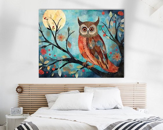 Voorbeeld van het werk in een kamer