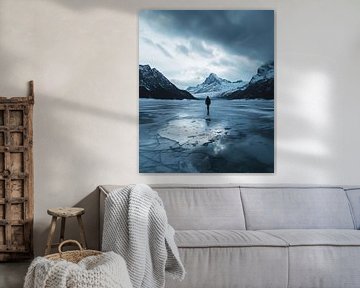 Winterlandschap van fernlichtsicht