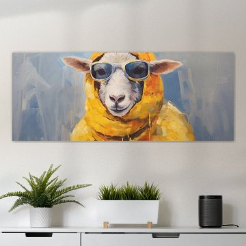 Fashionable Sheep | Animal Portrait by Wonderful Art