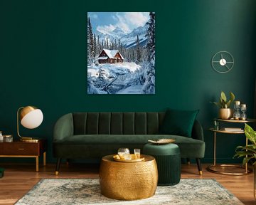 Winterlandschap van fernlichtsicht