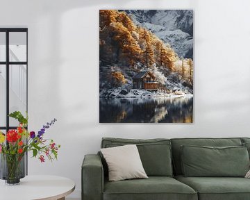 Winterlandschap van fernlichtsicht