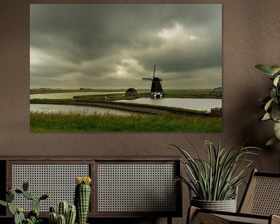 Voorbeeld van het werk in een kamer