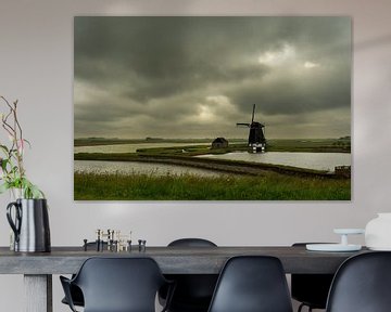Mill " North " at the Stuifweg on Texel  by Gonnie van de Schans