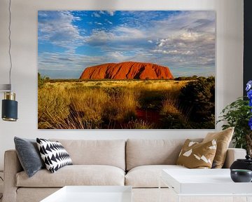 Zonsondergang Uluru (Ayers Rock) van Laura Krol