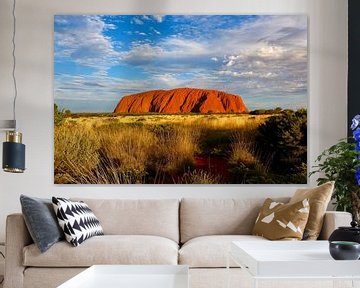 Zonsondergang Uluru (Ayers Rock) Australie van Laura Krol