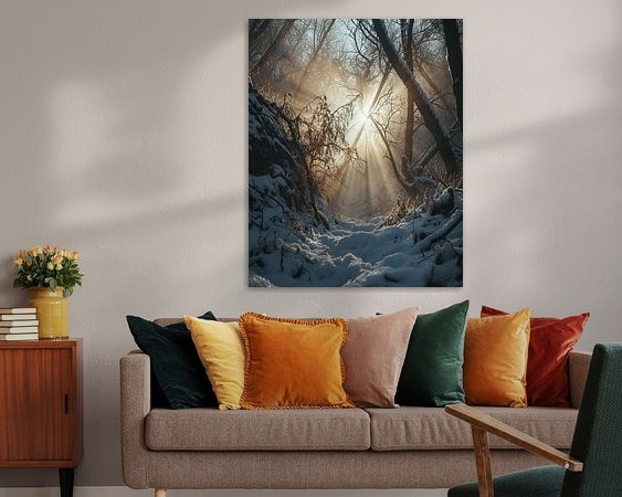 Voorbeeld van het werk in een kamer