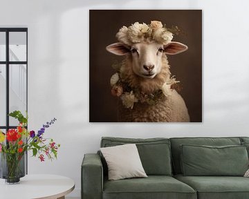 Schaf mit Blumenschmuck von YArt