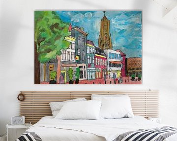 Arnhem centre-ville Pays-Bas Croquis urbain sur Atelier Fay