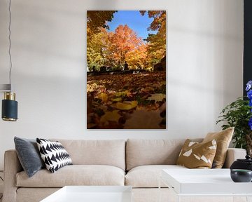 The cemetery in autumn by Claude Laprise