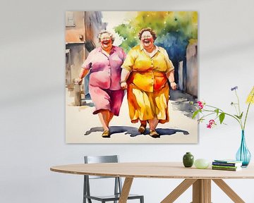 2 gezellige dames wandelen van De gezellige Dames