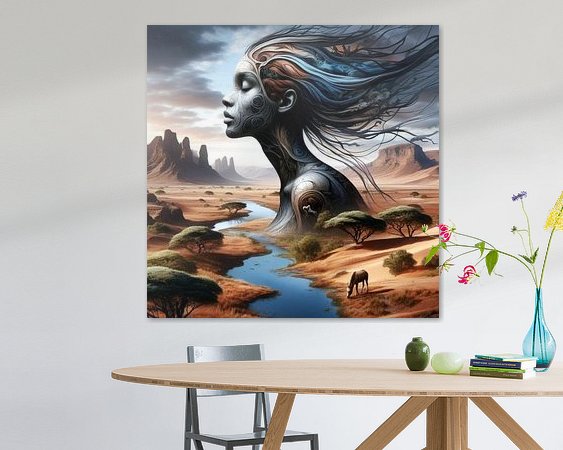 Voorbeeld van het werk in een kamer