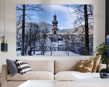 L'église du Rain à Brunico en hiver