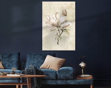 Magnolia Spring Romance Pastel Beige by Andrea Haase