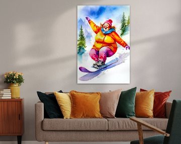 cosy lady snowboard by De gezellige Dames