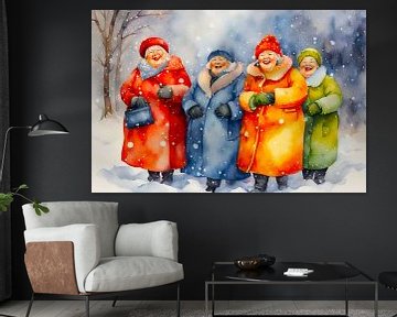 4 ladies in the snow by De gezellige Dames