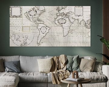 Carte du monde vintage sur Andrea Haase