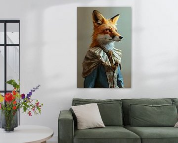 Old Portrait of a Fox by But First Framing