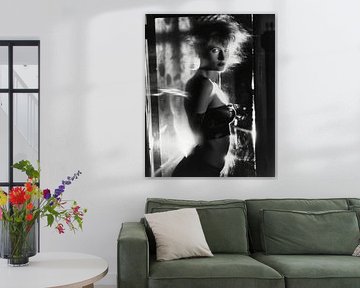 Stijlvol boudoir portret in zwart-wit
