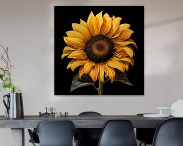 Sunflower high contrast by The Xclusive Art