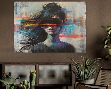 Blindfolded | Modern Abstract Portrait by Wonderful Art