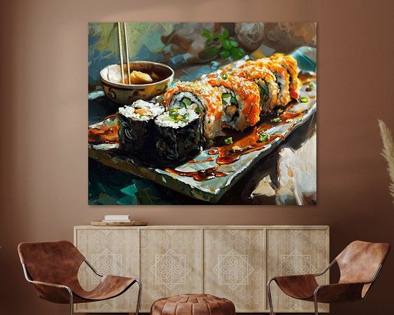 Voorbeeld van het werk in een kamer