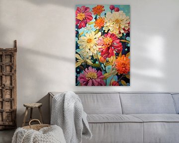 Tanz der Blumen von Abstraktes Gemälde