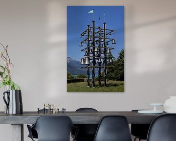Klokkenspel, Tellsplatte, bij Sisikon, Zwitserland van Imladris Images