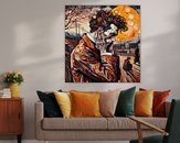 Voorbeeld van het werk in een kamer