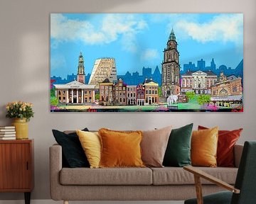 Icons city of Groningen by Janet Edens