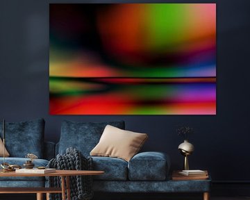 Linear red landscape 444 by Claudia Gründler