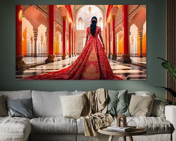 Indian woman with a dress by Mustafa Kurnaz