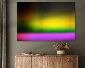 Lineair landschap met roze voorgrond van Claudia Gründler