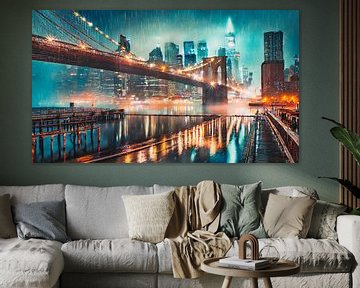 Brooklyn Bridge in New York Amerika van Mustafa Kurnaz