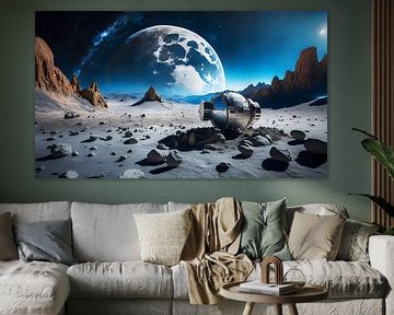 Spaceship on a planet by Mustafa Kurnaz