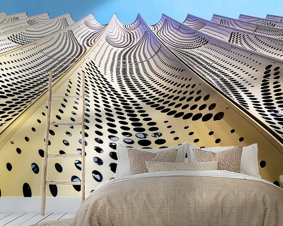 Voorbeeld van het werk in een kamer