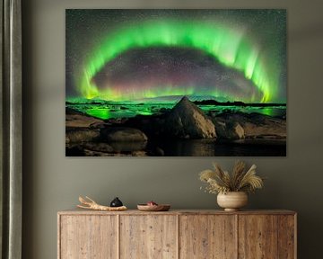 Noorderlicht, Aurora Borealis. IJsland van Gert Hilbink