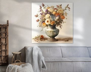 Pastellfarben in dieser Vase mit Blumen von Brian Morgan