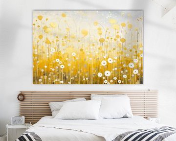 Field of Flowers in Gold and White by Caroline Guerain