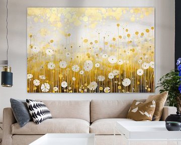 Blumen Gold und Weiß, Claude Monet von Caroline Guerain